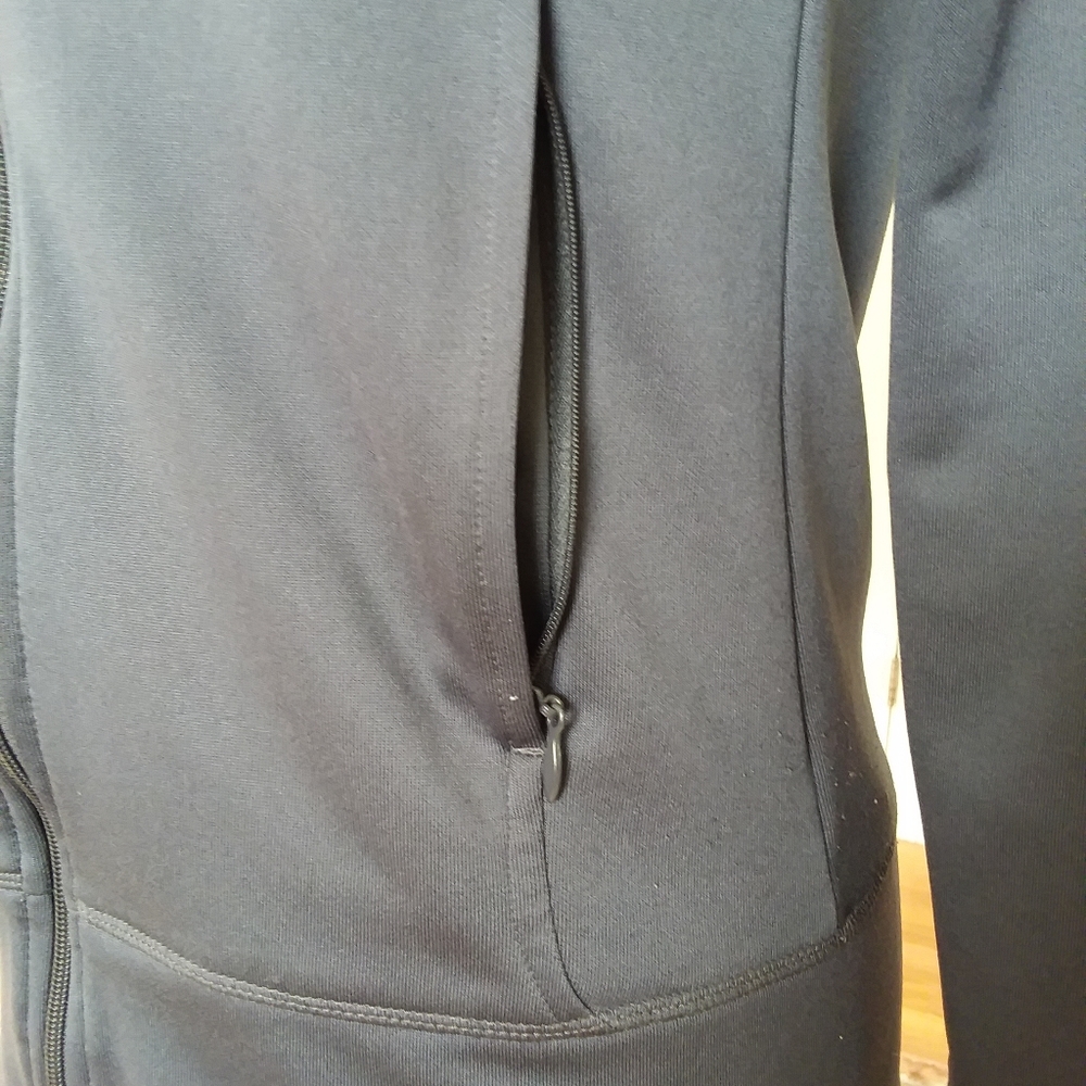 Adidas long sleeve zip-up grey pink jacket - Picture 5 of 8